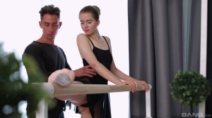 Aroused ballerina tries sex on the dance floor in pure passionate scenes