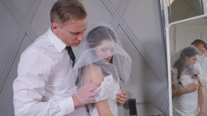 Young bride fucked hard by her father-in-law on her wedding day