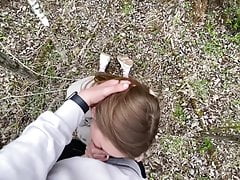 Public blowjob in the forest 2