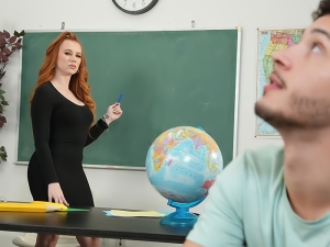 Professor Madison Morgan loves to taste a big cock in the classroom