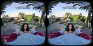VR Conk brunette fucking cosplay Hela parody POV in VR Porn