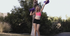 Skinny cheerleader Alexa Grace moans during interracial fucking