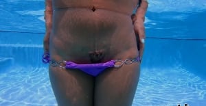 Naughty model August Skye drops her bikini to be fucked hard