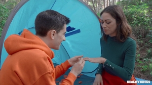 Merciless inches for the thin stepmom in sensual outdoor camping trip
